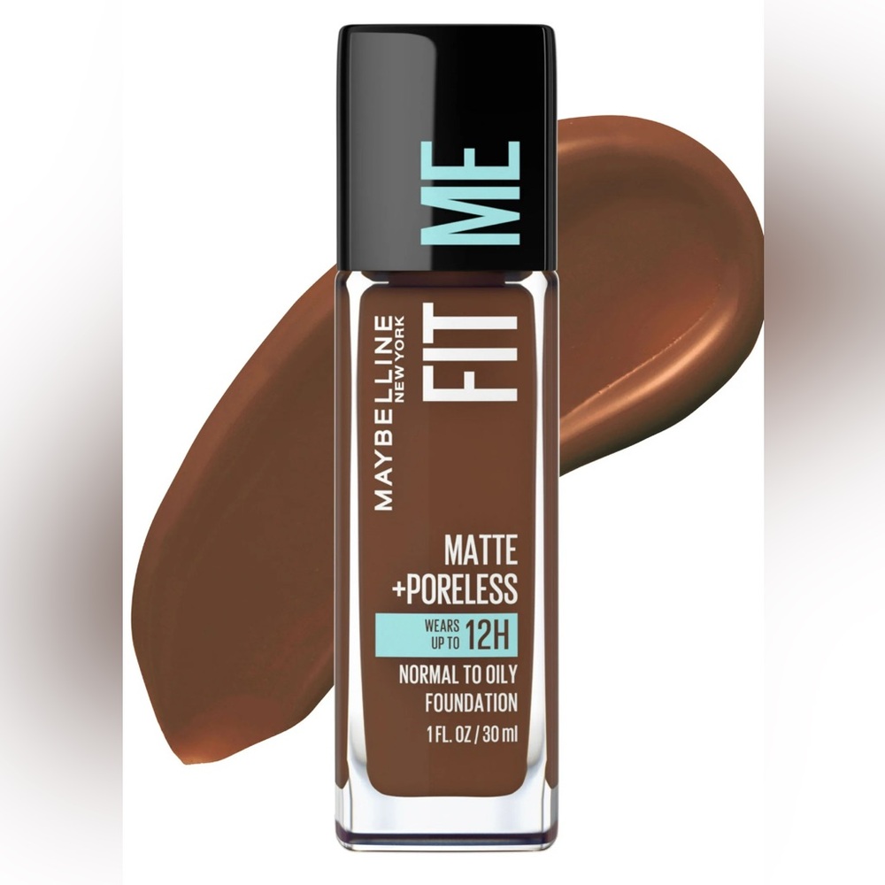 Lot of 4 New Maybelline Fit Me Matte+Poreless Liquid Foundation Makeup Color 375